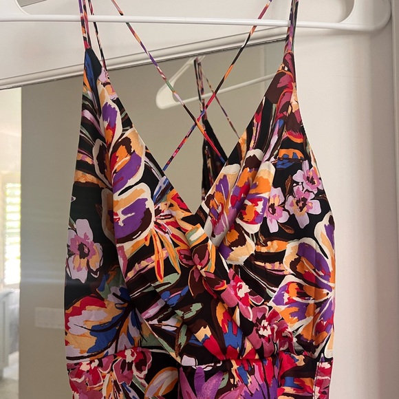 Vici Satin Pleated Wrap Midi Dress - Picture 7 of 8